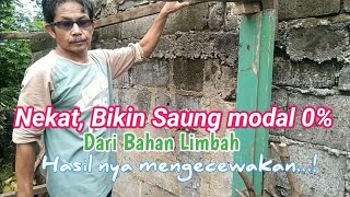 Nekat Membuat Saung Sendirian, modal 0%. Hasil nya mengenaskan...!