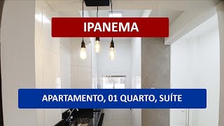 AP0461 - IPANEMA, apartamento, sala, quarto, banheiro com box blindex, cozinha americana, área