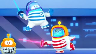 Sportbots - Fechten Karikatur Video und Mehr Episoden für Kleinkinder