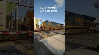 CSX 3074 Pushing Coal Train E040 #locotrol #distributedpower @CameraBryan #dpu #dp #trainvideo #csx