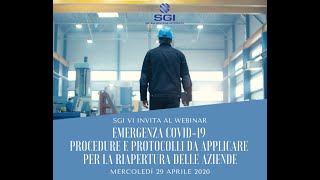 Webinar Covid19: Importanza integrazione DVR - IL DUVRI - Protocollo cantieri