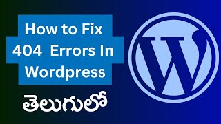 How to Solve 404 Errors On Wordpress Telugu (PermaLink Issues) | TrustedHosting.in