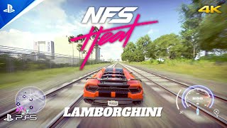 RED LAMBORGHINI | NEED FOR SPEED HEAT | Recored on PS5 AT 60FPS - 4K