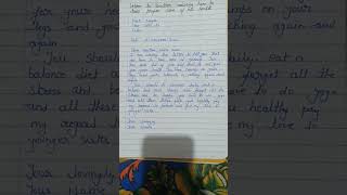 Letter to brother advising him to take proper care of his#shorts