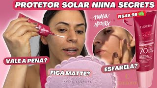 LANÇAMENTO PROTETOR SOLAR NIINA SECRETS FPS70 ANTIOLEOSIDADE NIINA SKIN EUDORA | Esfarela na pele?