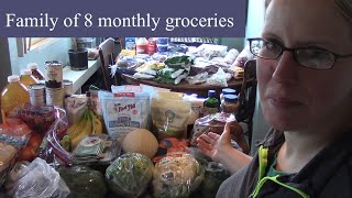 monthly Grocery Haul for Family of 8- April