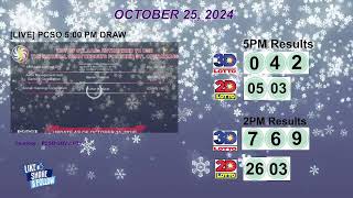 [LIVE] PCSO 5:00 PM DRAW - OCTOBER 25, 2024 LOTTO RESULTS