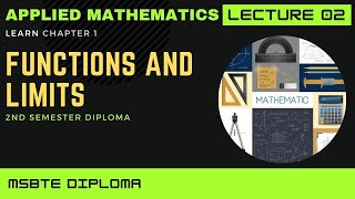 Functions & Limits Lec 02 || Applied Mathematics  ||2nd Semester || Diploma MSBTE ||