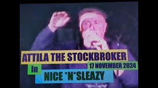 (Vol.13 No.05) = ATTILA THE STOCKBROKER In NICE *N* SLEAZY = GLASGOW (s/uk) = 17 NOVEMBER 2024