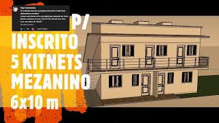 ESTUDO PARA O INSCRITO 6x10m 5 KITNETS