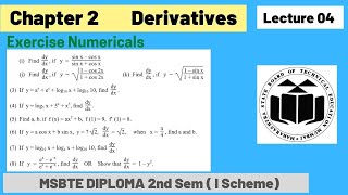 Derivatives Lec 04 || Applied Mathematics  ||2nd Semester || Diploma MSBTE ||