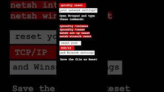 Reset Your Network Settings with a .BAT File