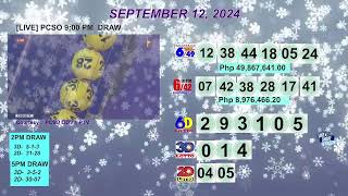 [LIVE] PCSO 9:00 PM DRAW - SEPTEMBER 12, 2024 LOTTO RESULTS