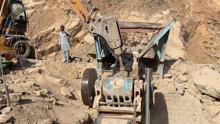 Incredible Big Rock Jaw Crusher Machine & Power Of Hammer Man 👉🏻⚒️👨🏾‍🦳👨🏿‍🦳