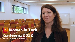 Dr. Anna Christmann über "Sollbruchstellen" im Leben von Mädchen | Women in Tech Konferenz 2022