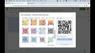 Bulk QR Code Generator and QR Code Editor for Google Sheets