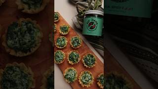 Easy and delicious spinach goat cheese phyllo tarts are the perfect party appetizer