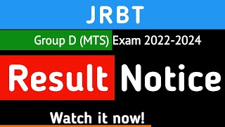 JRBT Group D (MTS) Result Publication Notice😍