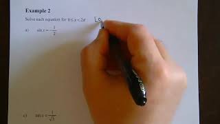 Solving Simple Trigonometric Equations