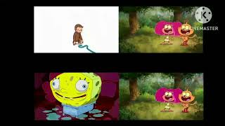 Spongebob squarepants And Curious George And Harvey Beaks Theme Song Mix