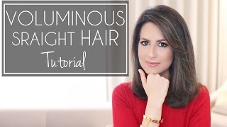 HOW TO: Voluminous Straight Hair | Big Hair Tutorial | JASMINA PURI