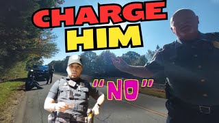 CHIEF OUT OF HIS JURISDICTION GETS MAD COP WON'T CHARGE HIM!