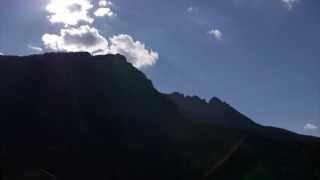 Sun disappearing behind a mountain Timelapse