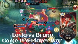 LAYLA VS BRUNO❗BUILD ONE SHOT ENEMY DELETE! GAME PRO PLAYER | build top 1 global Layla