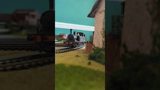 The J72 takes a load of coal around the waterfall mine line #modeltrain #modelrailwayscene #shorts