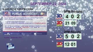 [LIVE] PCSO 5:00 PM DRAW - SEPTEMBER 22, 2024 LOTTO RESULTS