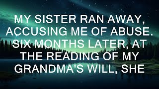 My Sister Ran Away, Accusing Me Of Abuse. Six Months Later, At The Reading Of My Grandma's Will, She