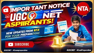 ugc new notic |  mportant notice of nta ugc net |  important topics for ugc net pape