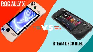 ROG Ally X vs Steam Deck OLED - Which POWERHOUSE gaming console reigns supreme?