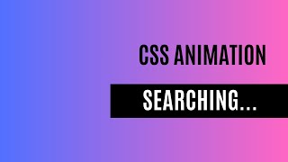 Cool Search animation using CSS