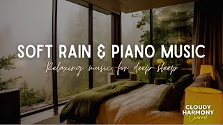 Cozy Bedroom Serenity: Relaxing Piano Sleep Music with Rain Sounds for Stress Relief 🌧️