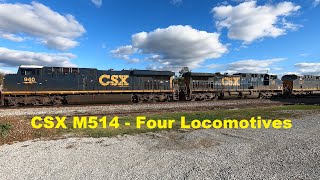 CSX M514 with 940, 592, 7501, 7221 in Athens