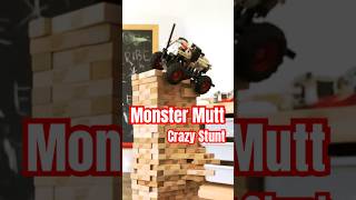 Monster Mutt vs. Huge Jenga Tower #legotruck #legomonsterjam #slowmo #jengablocks #jenga #showdown