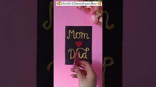 Writing 🥰Mom 💓Dad #letteralovers #art #drawing #diycalligraphy  #viralshort #craft #yt #glitter #lv