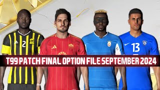 PES2017 | T99 PATCH V16.1 FINAL OPTION FILE SEPTEMBER 2024