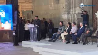 Salomón Jara Cruz: inauguración del Sistema de Iluminación de la Catedral Metropolitana de Oaxaca