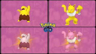 Pokemon Go: Evolving Normal & Shiny Drowzee into Normal & Shiny Hypno