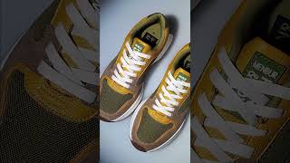 Sneakers Menbur casual sport verde cu galben MEENA, cu talpă albă  #mangata #menbur #sneakers