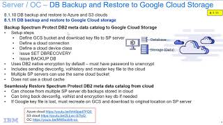 IBM Spectrum Protect 8.1.11 – Backup SP DB2 meta data catalog to Google Cloud Storage - Demo