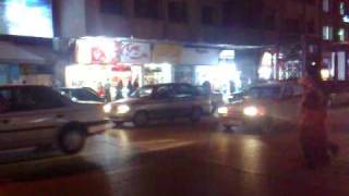 Mashhad, Iran Street Crossing at Night (AHMADABAD STREET)