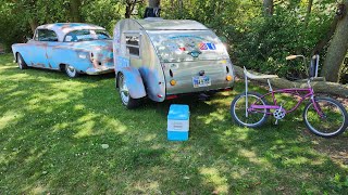 vintage hot rod & Teardrop Camper canned ham custom benroy lead sled diy 1950s