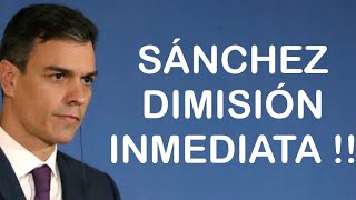 PEDRO SÁNCHEZ DIMISIÓN INMEDIATA POR TRAICIÓN A ESPAÑA 🇪🇸  !!!!