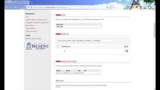 Submitting Work to the Belmont Digital Repository