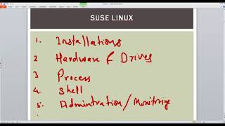 1.1 Introduction to SuSe Linux Course