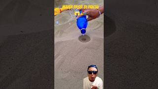 MAIN PASIR DI PANTAI #diy #experiment #satisfying #mainan #toys #shorts