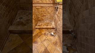 Cleaning and sealing bathroom #cleaning #shower #stone